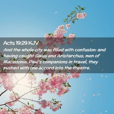 Acts 19:29 KJV Free Bible Images