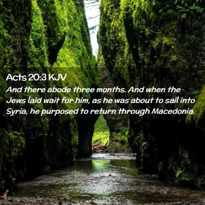 Acts 20:3 KJV Free Bible Images