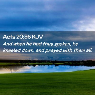 Acts 20:36 KJV Free Bible Images