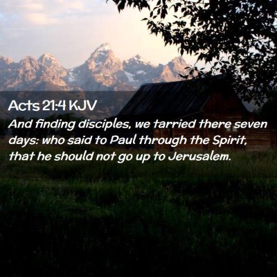 Acts 21:4 KJV Free Bible Images