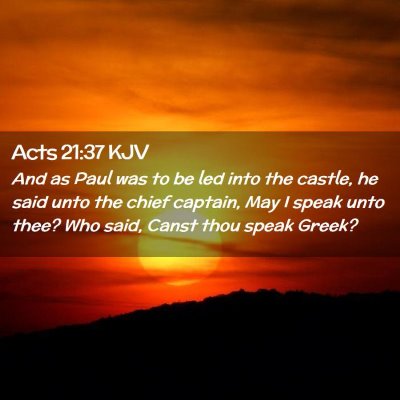 Acts 21:37 KJV Free Bible Images