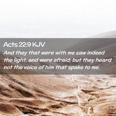 Acts 22:9 KJV Free Bible Images