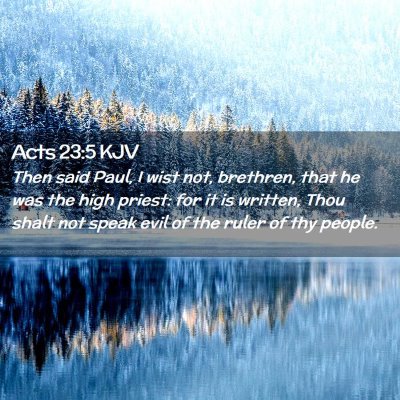 Acts 23:5 KJV Free Bible Images