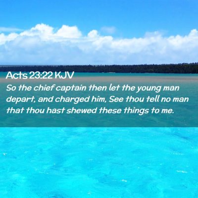 Acts 23:22 KJV Free Bible Images