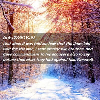 Acts 23:30 KJV Free Bible Images