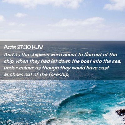 Acts 27:30 KJV Free Bible Images