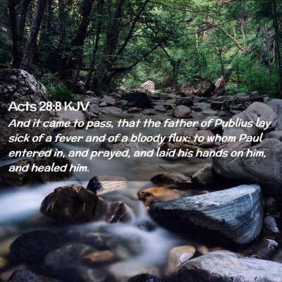 Acts 28:8 KJV Free Bible Images