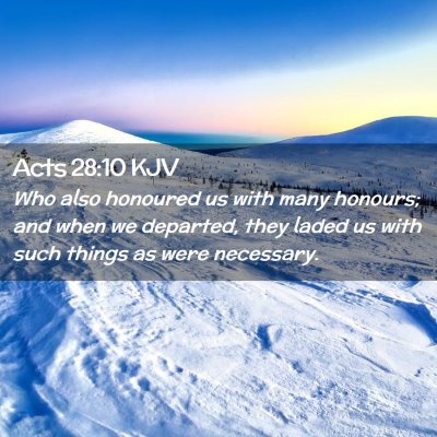 Acts 28:10 KJV Free Bible Images