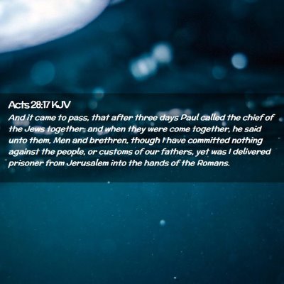 Acts 28:17 KJV Free Bible Images