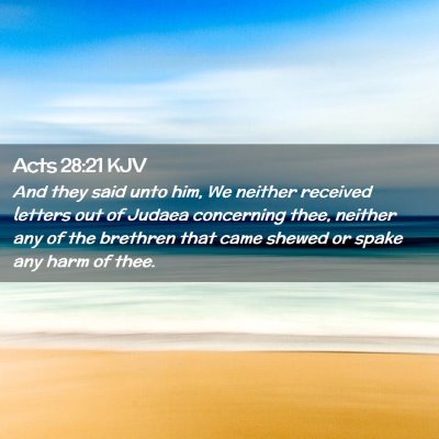 Acts 28:21 KJV Free Bible Images