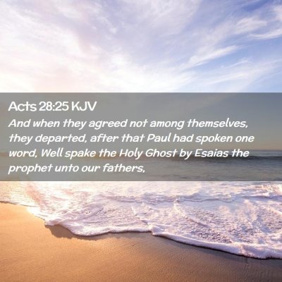 Acts 28:25 KJV Free Bible Images