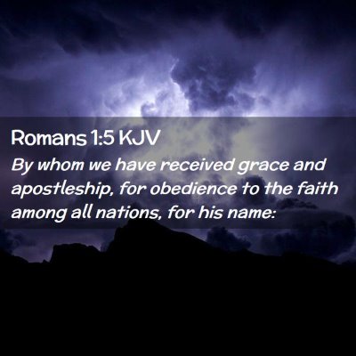 Romans 1:5 KJV Free Bible Images