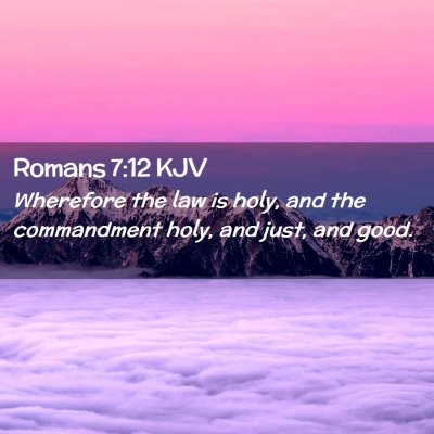 Romans 7:12 KJV Free Bible Images