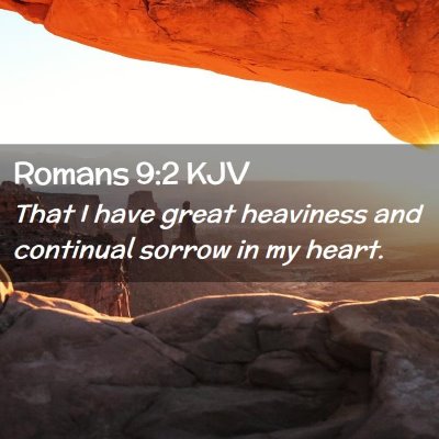 Romans 9:2 KJV Free Bible Images