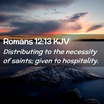 Romans 12:13 KJV Free Bible Images