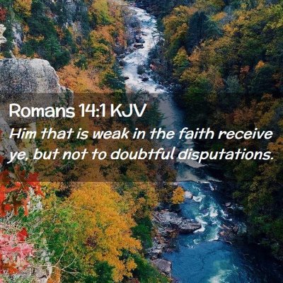 Romans 14:1 KJV Free Bible Images