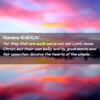 Romans 16:18 KJV Free Bible Images