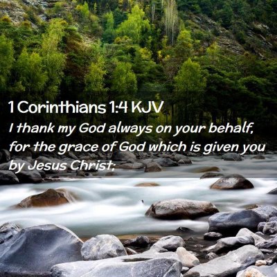 1 Corinthians 1:4 KJV Free Bible Images