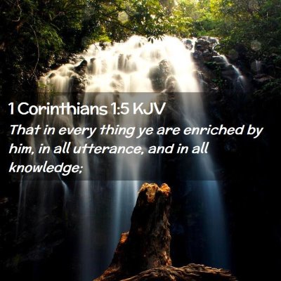 1 Corinthians 1:5 KJV Free Bible Images