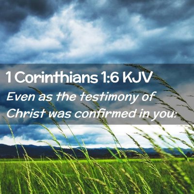 1 Corinthians 1:6 KJV Free Bible Images