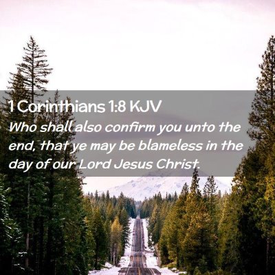 1 Corinthians 1:8 KJV Free Bible Images