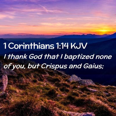 1 Corinthians 1:14 KJV Free Bible Images