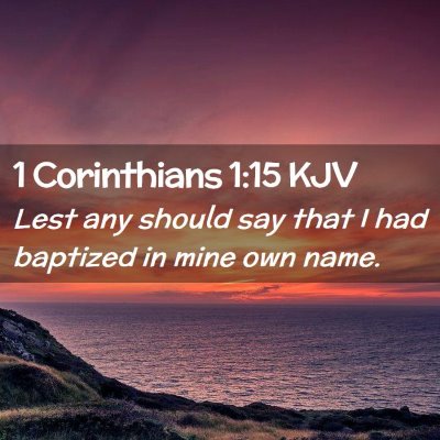 1 Corinthians 1:15 KJV Free Bible Images