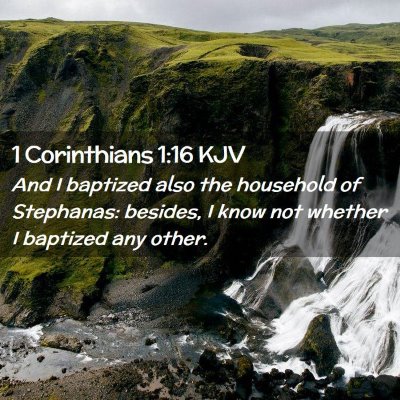 1 Corinthians 1:16 KJV Free Bible Images