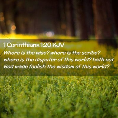 1 Corinthians 1:20 KJV Free Bible Images