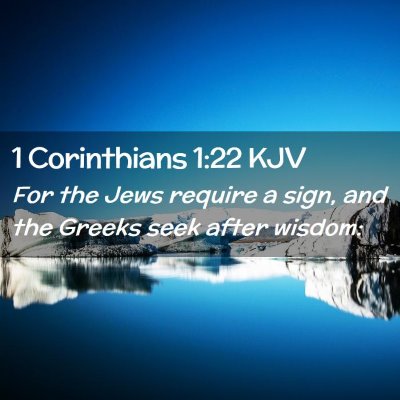 1 Corinthians 1:22 KJV Free Bible Images