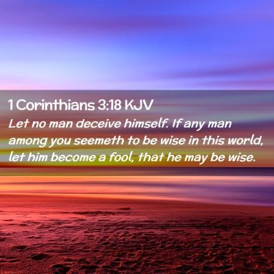 1 Corinthians 3:18 KJV Free Bible Images