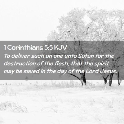 1 Corinthians 5:5 KJV Free Bible Images