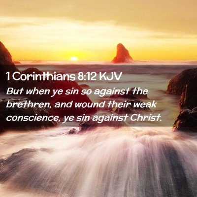 1 Corinthians 8:12 KJV Free Bible Images