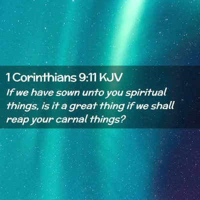 1 Corinthians 9:11 KJV Free Bible Images