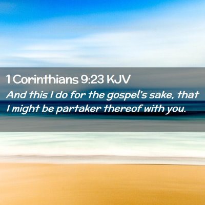 1 Corinthians 9:23 KJV Free Bible Images