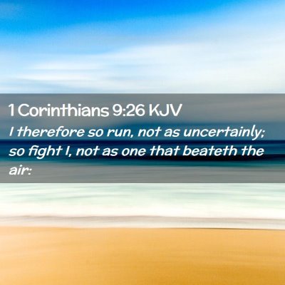 1 Corinthians 9:26 KJV Free Bible Images