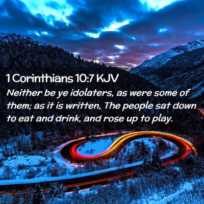 1 Corinthians 10:7 KJV Free Bible Images