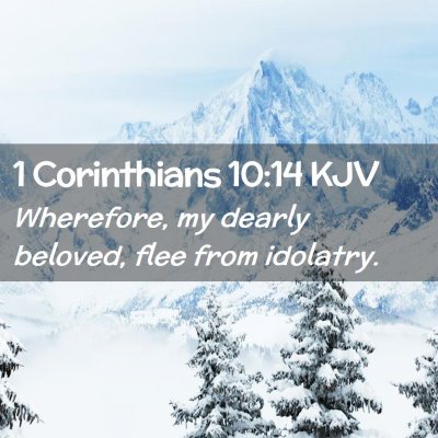 1 Corinthians 10:14 KJV Free Bible Images