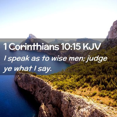 1 Corinthians 10:15 KJV Free Bible Images