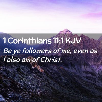 1 Corinthians 11:1 KJV Free Bible Images