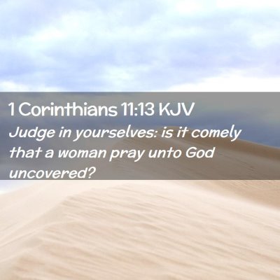 1 Corinthians 11:13 KJV Free Bible Images