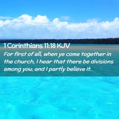 1 Corinthians 11:18 KJV Free Bible Images