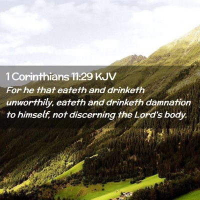 1 Corinthians 11:29 KJV Free Bible Images