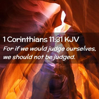 1 Corinthians 11:31 KJV Free Bible Images