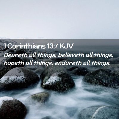 1 Corinthians 13:7 KJV Free Bible Images