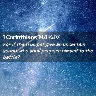 1 Corinthians 14:8 KJV Free Bible Images