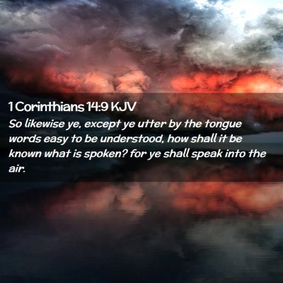 1 Corinthians 14:9 KJV Free Bible Images