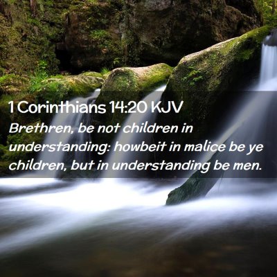 1 Corinthians 14:20 KJV Free Bible Images