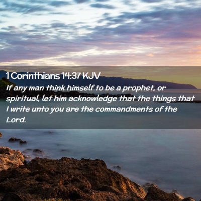 1 Corinthians 14:37 KJV Free Bible Images