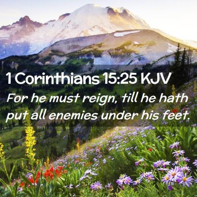 1 Corinthians 15:25 KJV Free Bible Images